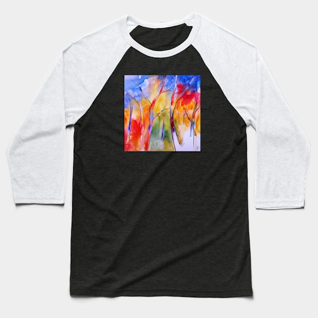 The colors of the forest Baseball T-Shirt by Andreuccetti Art